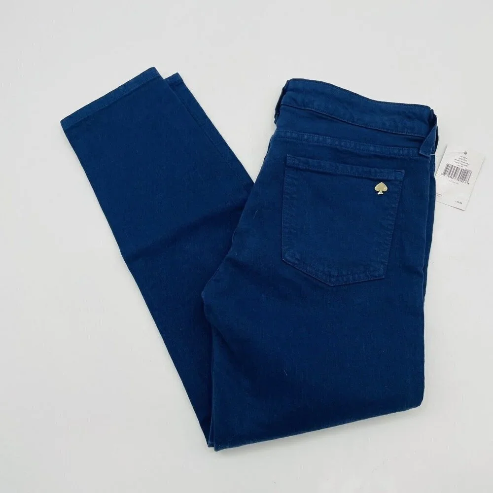 Kate Spade New York Womens Size 28 Broome Street Capri Jeans in French Navy $178